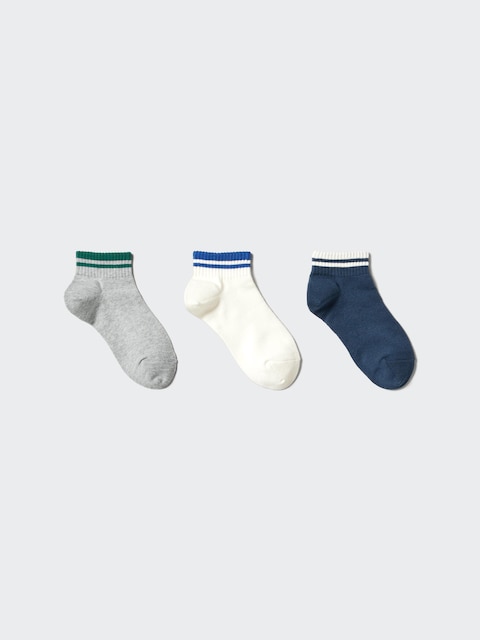 Детские носки Uniqlo Short Socks | 3 Pairs | Striped
