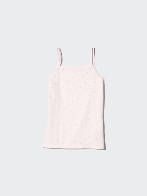 Uniqlo - Caraco Airism En Coton Mélangé (Imprimé) - Rose - 9-10 Ans (140Cm)