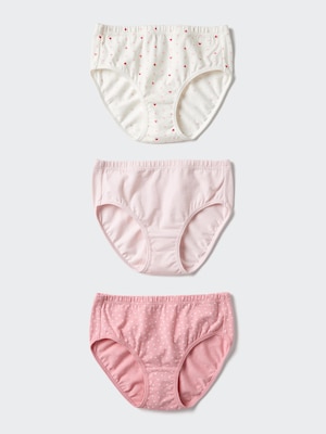 Cotton Stretch Briefs (Hearts, 3 Pairs)