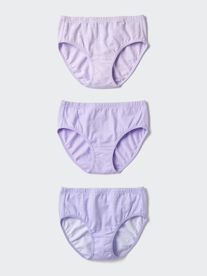 Cotton Stretch Briefs (Flowers, 3 Pairs)