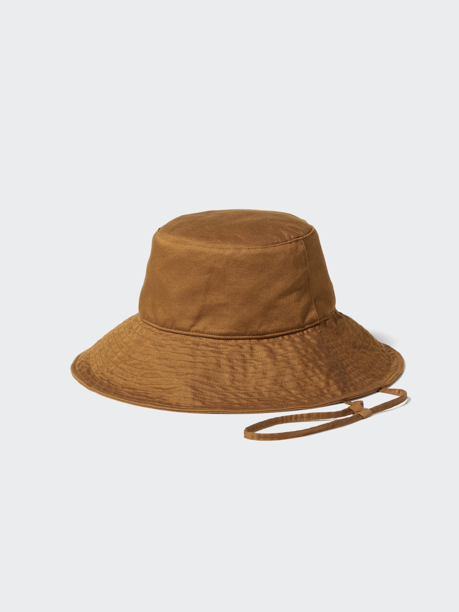 UNIQLO Women's UV Protection Cotton Linen Wide Brim Hat, Brown