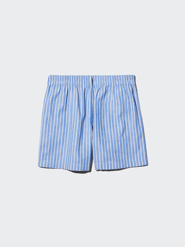 Linen Cotton Shorts | Striped