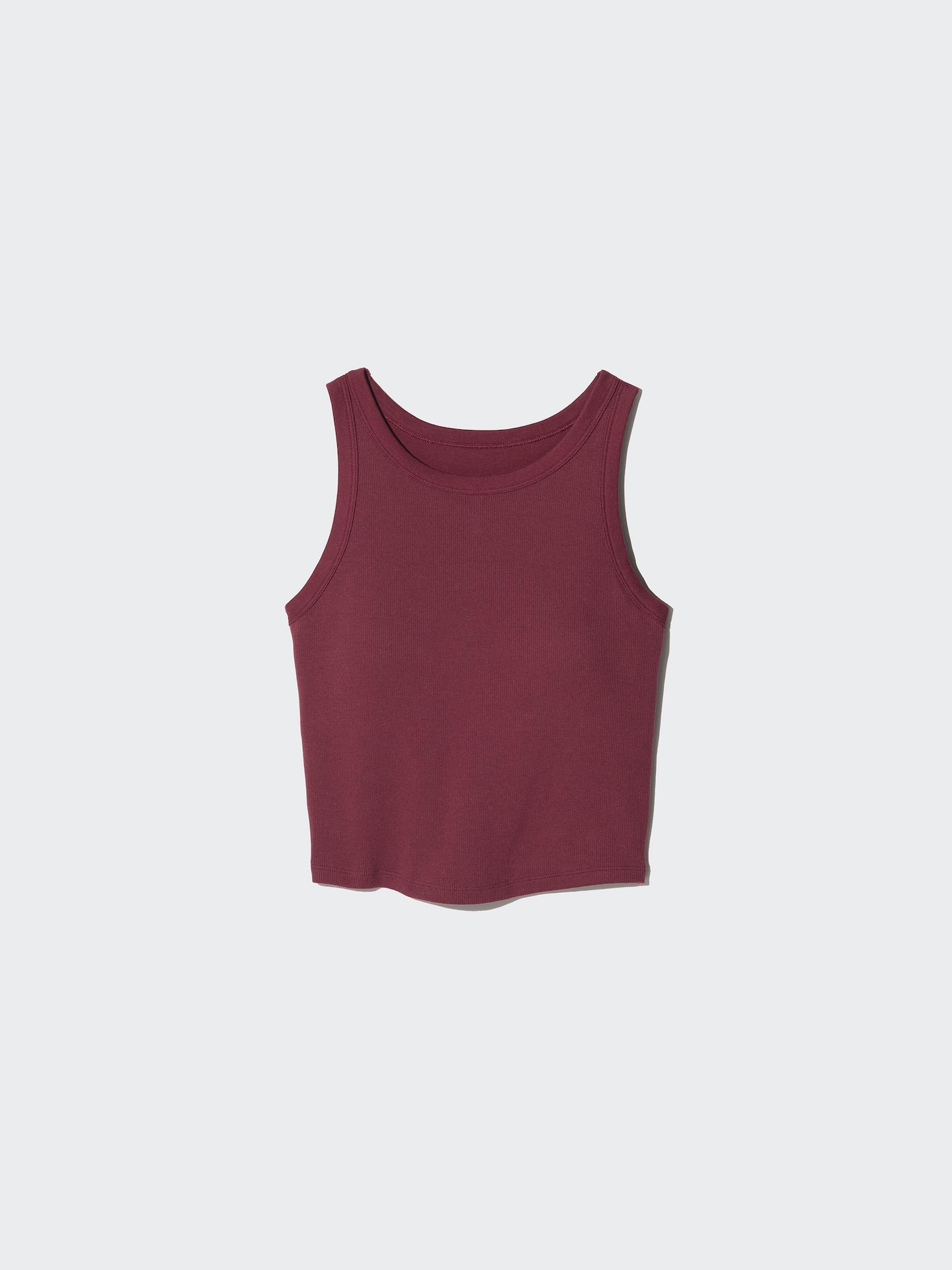 Женский укороченный топ-бра Uniqlo в рубчик, цвет: Бежевый — фото 6