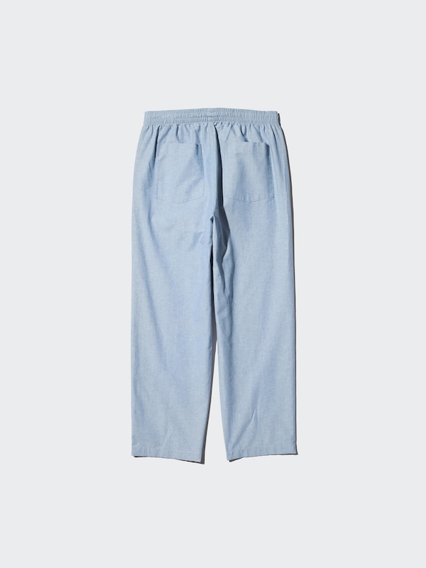 Linen Blend Easy Ankle Pants