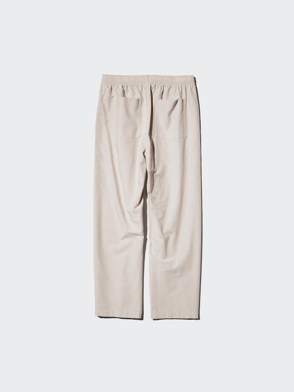Linen Blend Easy Ankle Pants | Striped