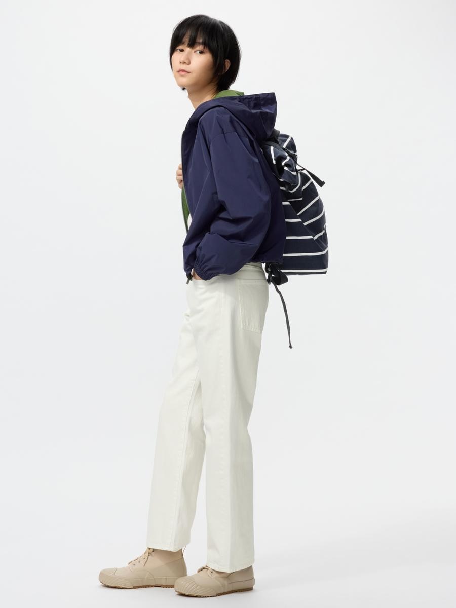 UNIQLO Women's Straight Jeans, Off White, 27 inch, 100% Cotton