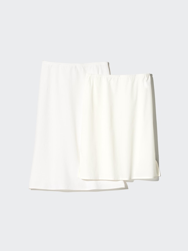 Linen Blend Narrow Midi Skirt