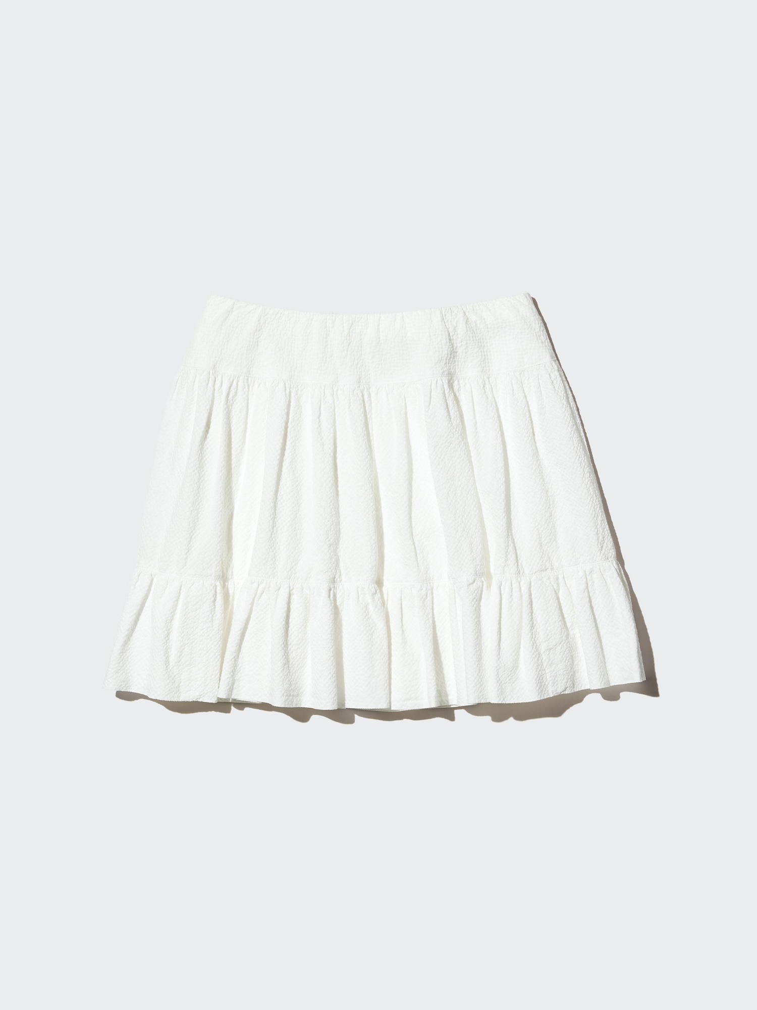 Women's Seersucker Volume Mini Skirt | UNIQLO CA
