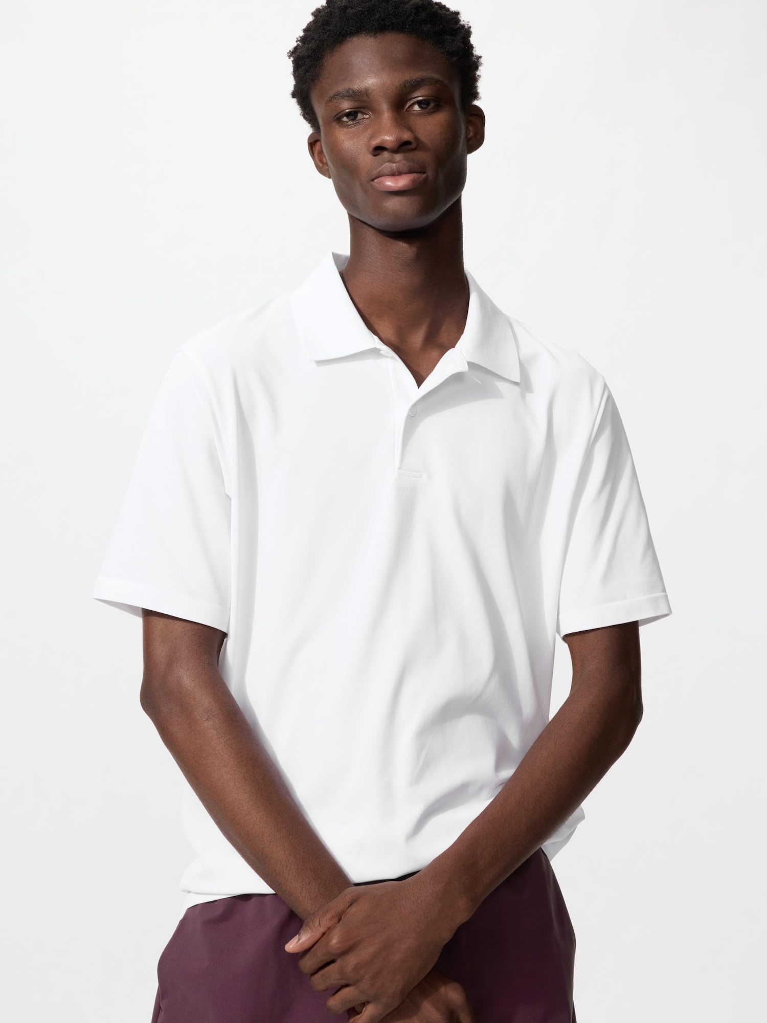 Uniqlo Polo DRY-EX Blanc Medium
