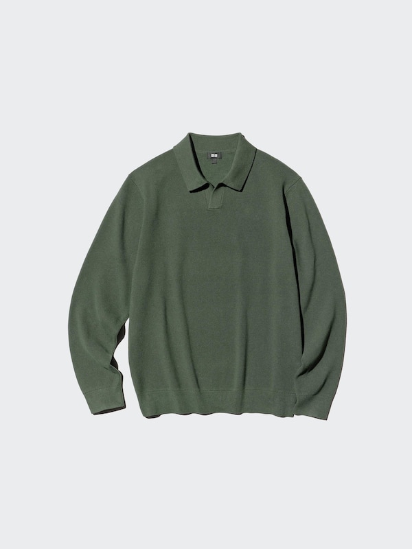 Washable Milano Ribbed Skipper Polo Jumper