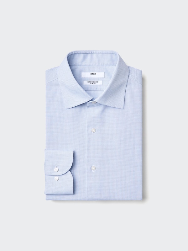 Super Non-Iron Slim Fit Shirt (Spread Collar, Check)