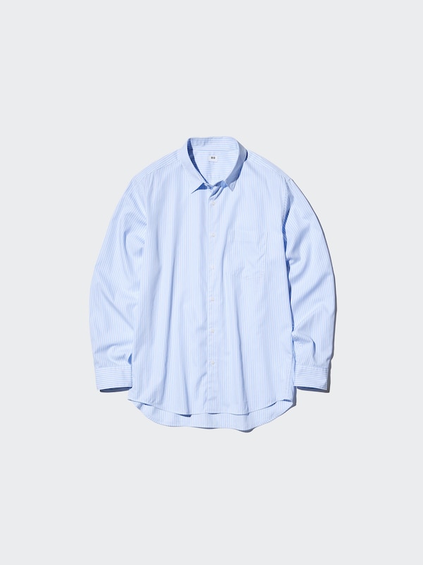 CHEMISE POPELINE DE COTON MANCHES LONGUES