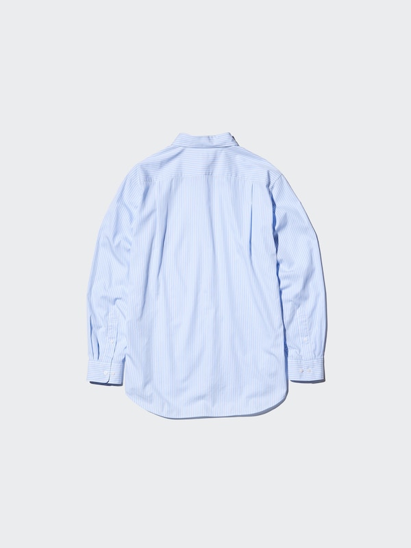 CHEMISE POPELINE DE COTON MANCHES LONGUES