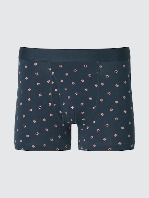 Uniqlo - Boxer En Coton (Imprimé) - Bleu - L