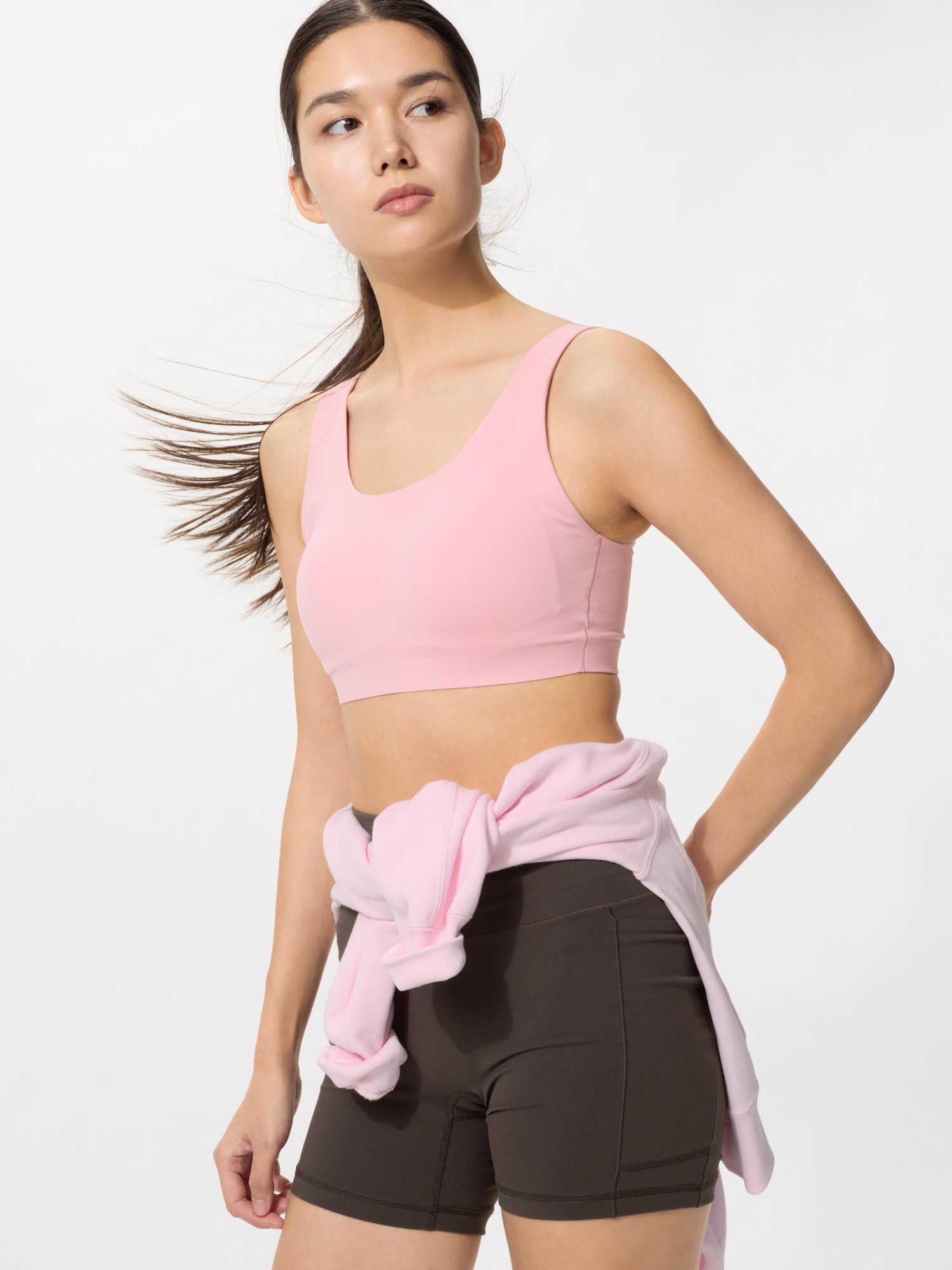 UNIQLO Women's Active Wireless Bra Pink Small