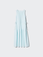 Linen Blend Tiered Dress