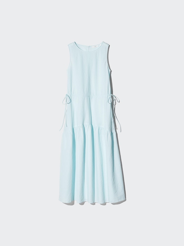 Linen Blend Tiered Dress