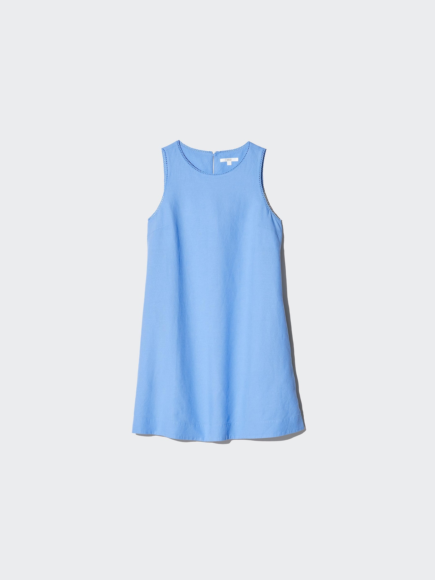 UNIQLO Women's Linen Blend Mini Dress, Blue, Medium