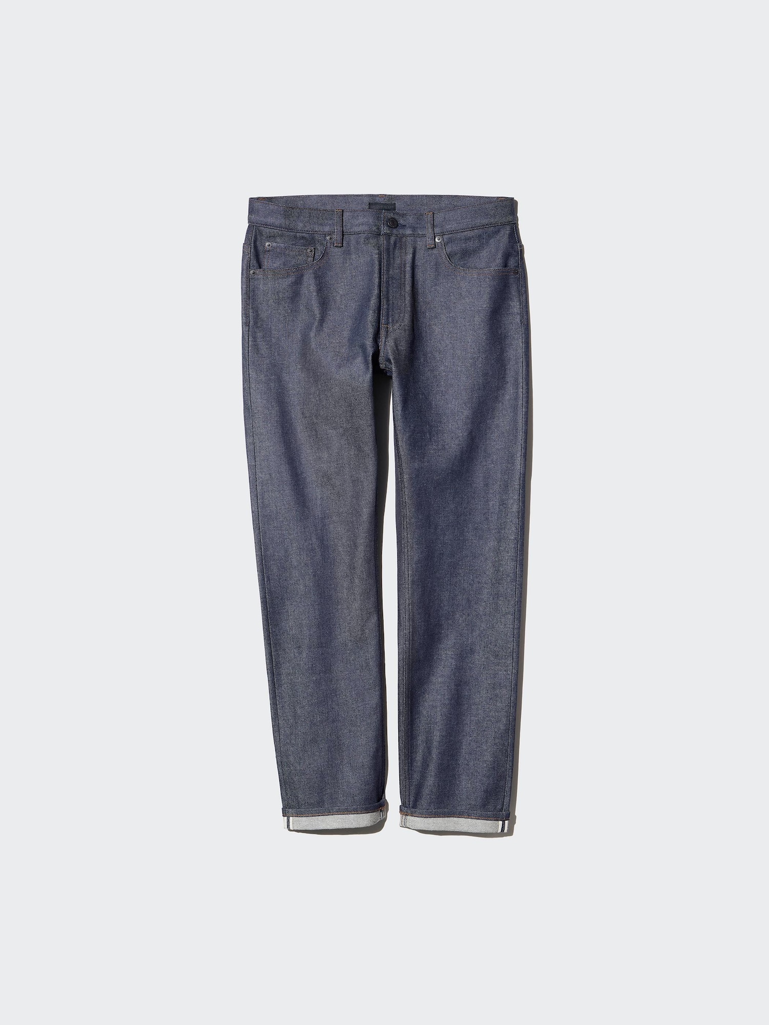Uniqlo Herren Slim Straight Selvedge Jeans Navy 33