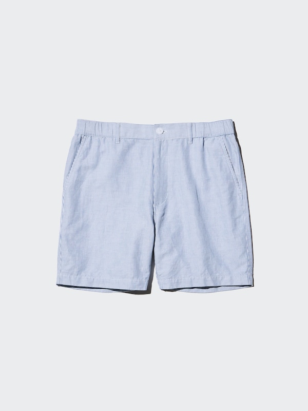 LINEN BLEND SHORTS | STRIPED 6.5"