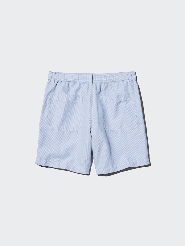 LINEN BLEND SHORTS | STRIPED 6.5"