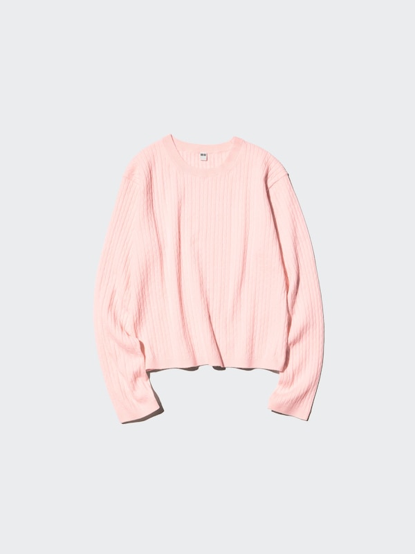 MINI CABLE CREW NECK SWEATER