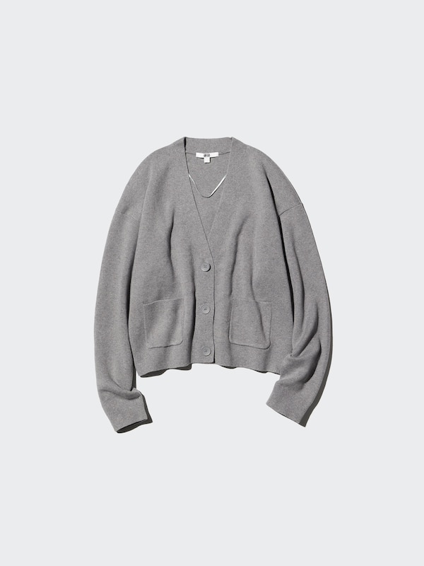 SMOOTH COTTON V NECK CARDIGAN