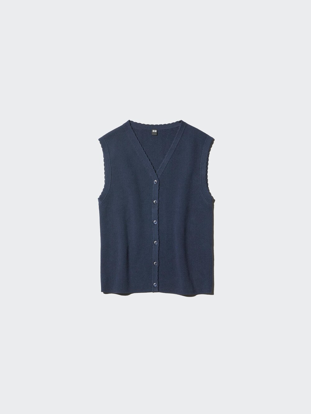 Uniqlo Scalloped V-Neck Sweater | Sleeveless — фото 4