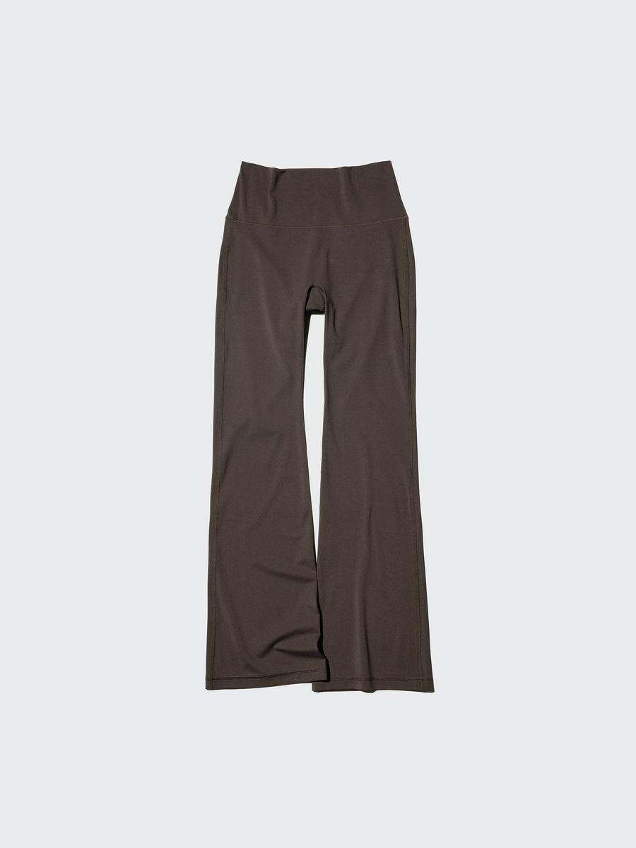 UNIQLO Women's Ultra Stretch Active Flare Leggings, Dark Brown, 2
