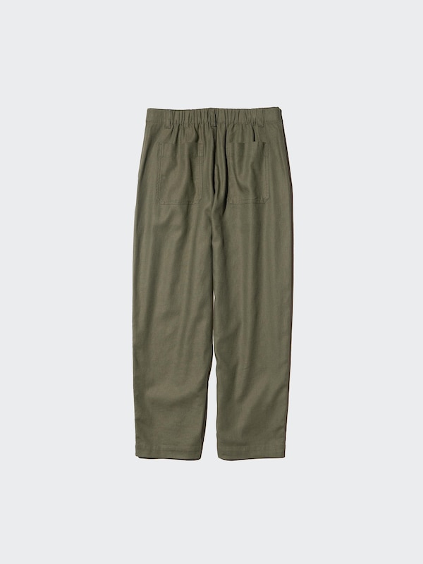Linen Cotton Tapered Trousers