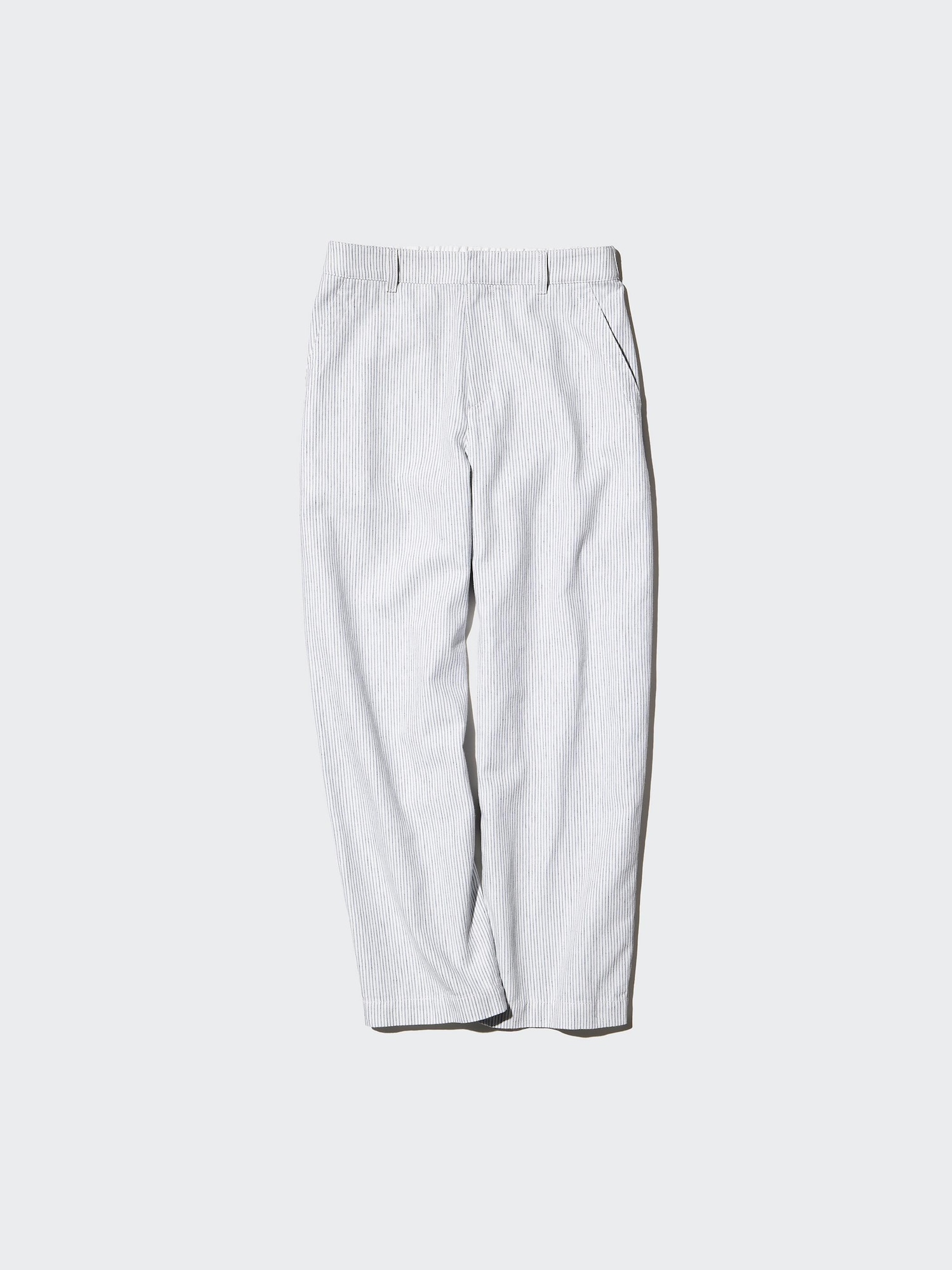 Women's Linen Cotton Tapered Pants | Striped | UNIQLO CA