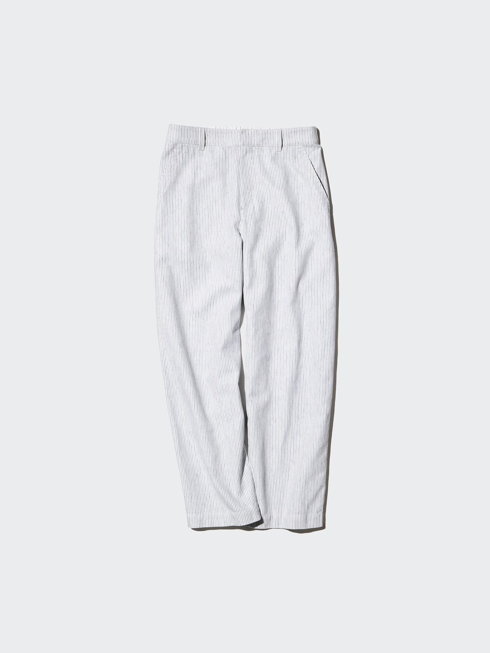 Uniqlo Linen Cotton Tapered Pants | Striped — фото 3