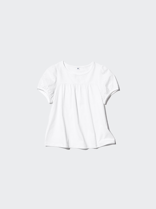 PUFF SLEEVE T-SHIRT | EMBROIDERED