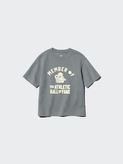 AIRism cotton graphic crew neck T-shirt