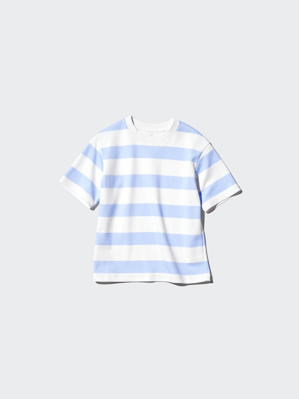 AIRism COTTON STRIPED CREW NECK T-SHIRT