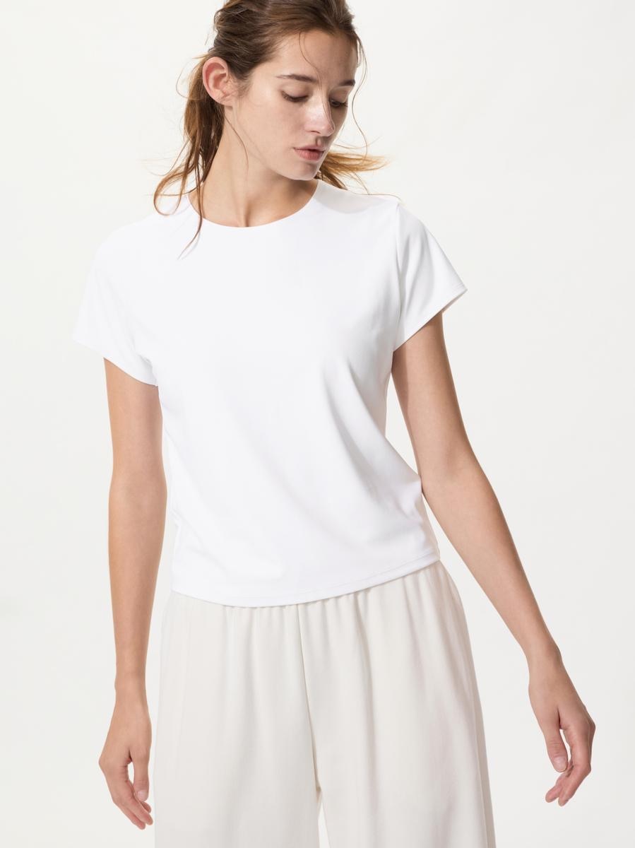 UNIQLO Women's Ultra Stretch Active T-Shirt, White, 2