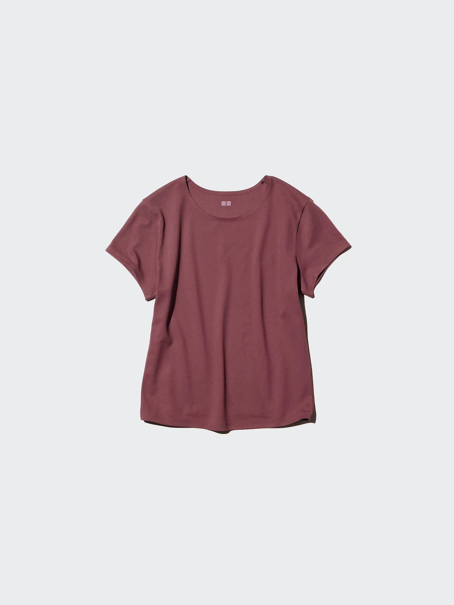 UNIQLO Women's Ultra Stretch Active T-Shirt, Wine, Medium