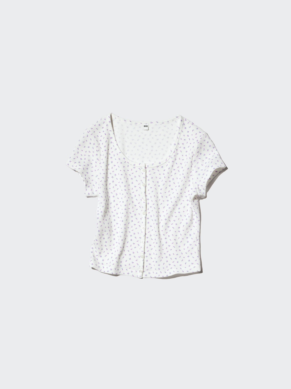 Uniqlo Waffle Full Open Mini T-Shirt | Pattern — фото 3