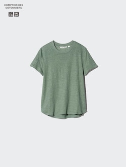 100% Linen Crew Neck T-Shirt