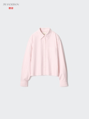 Oxford Boxy Cropped Shirt | Striped