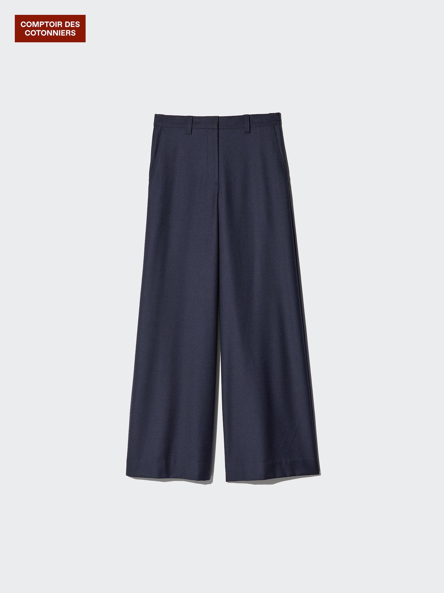 Yün Karışımlı Geniş Kesim Pantolon