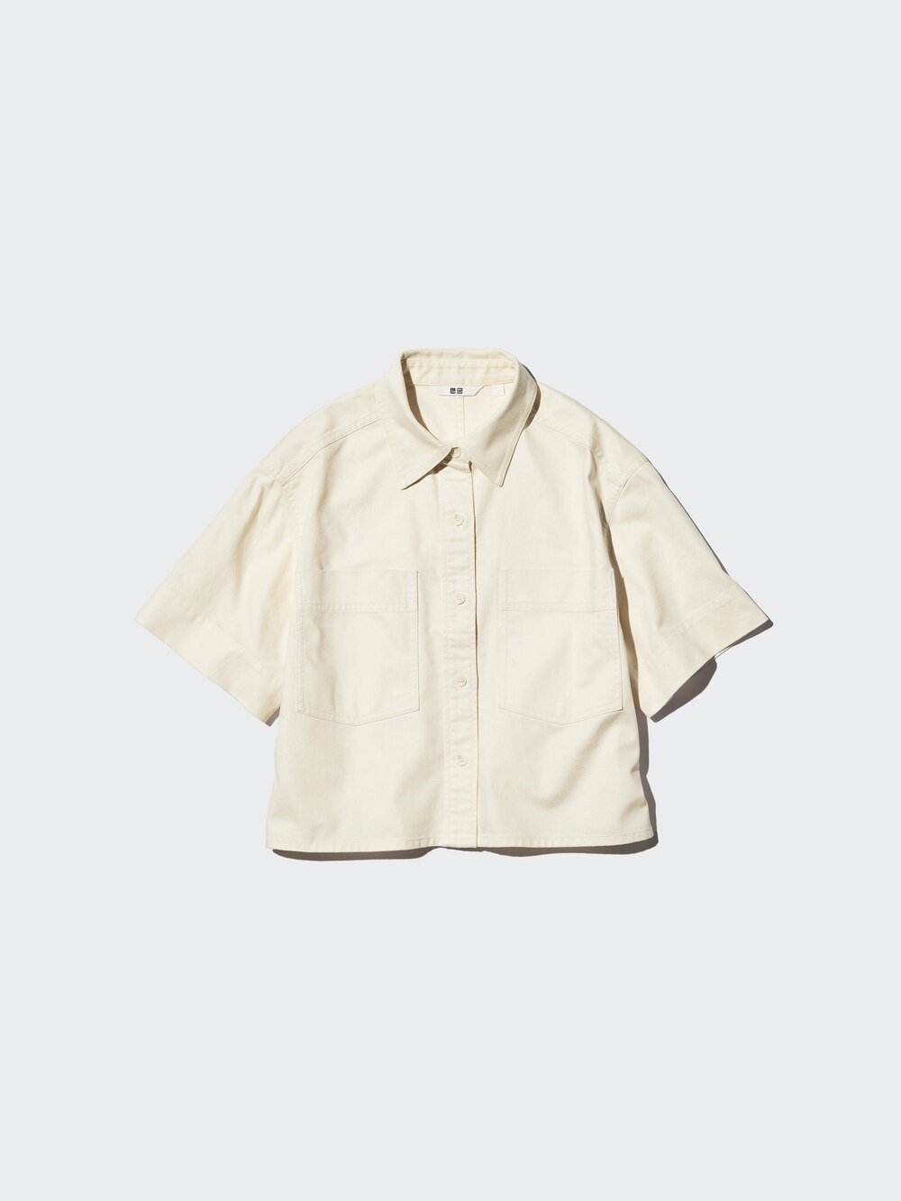 Uniqlo Denim Boxy Shirt | Half Sleeve — фото 6