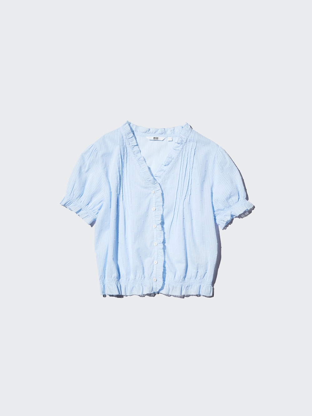 Uniqlo Cotton Dobby V-Neck Blouse — фото 5