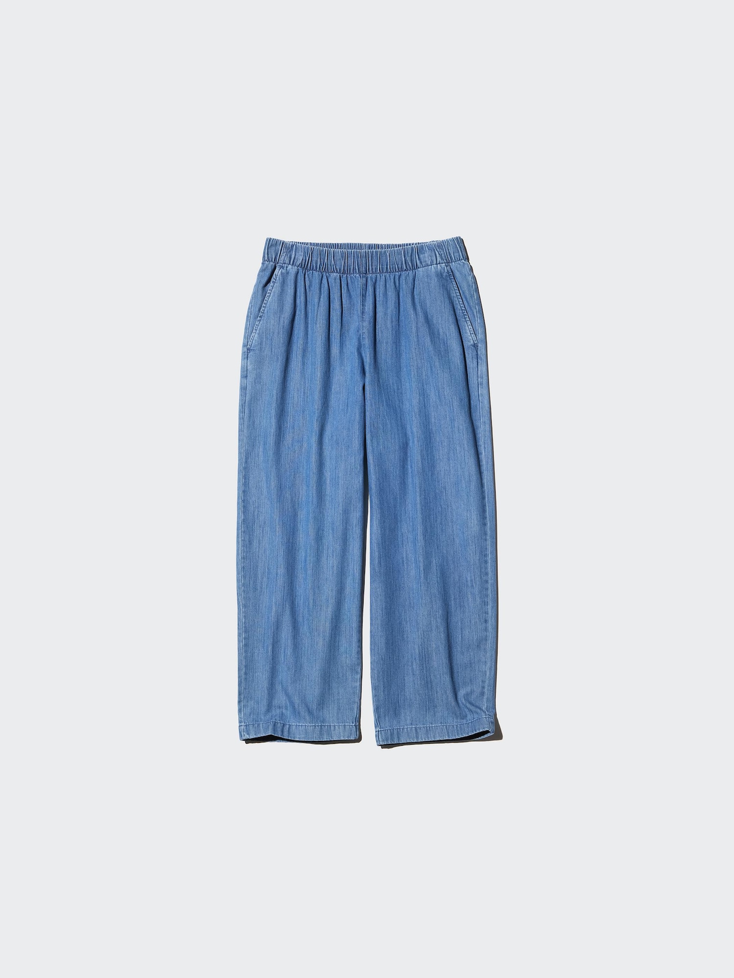 Cotton Relaxed Ankle Pants | Denim