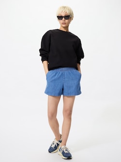 Cotton Easy Shorts | Denim