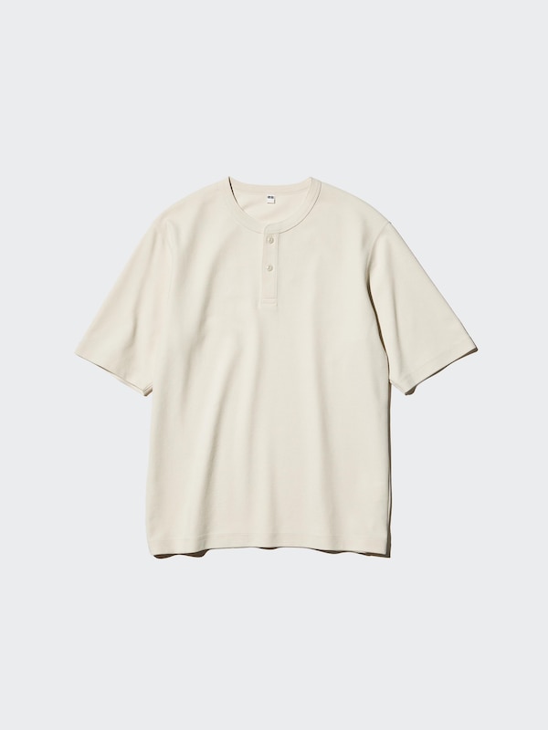 DRY WAFFLE HENLEY NECK T-SHIRT