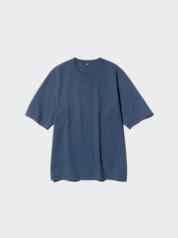 Dry Waffle Henley Neck T-Shirt