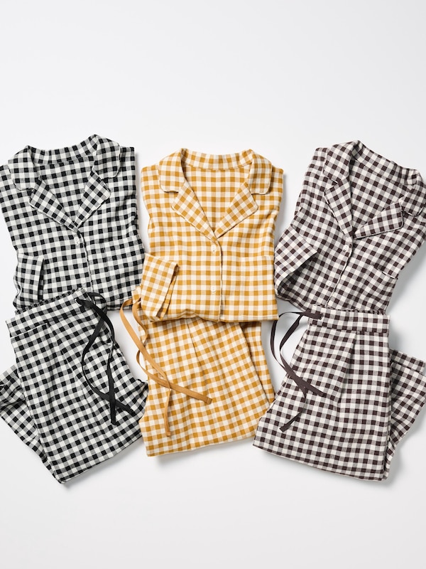 Flannel Pyjamas (Long Sleeve, Gingham)