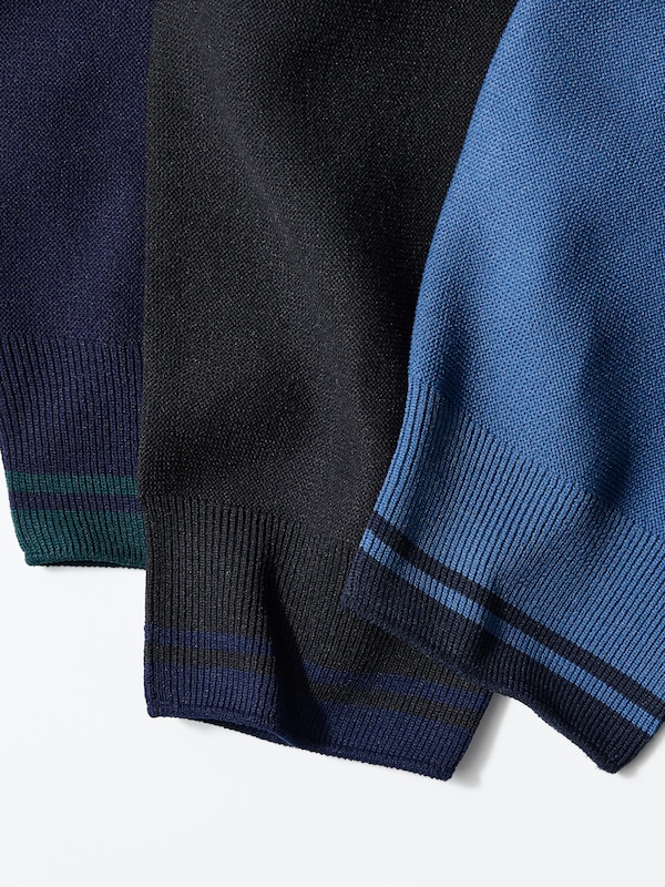 Washable 3D Knit Polo | Long Sleeve