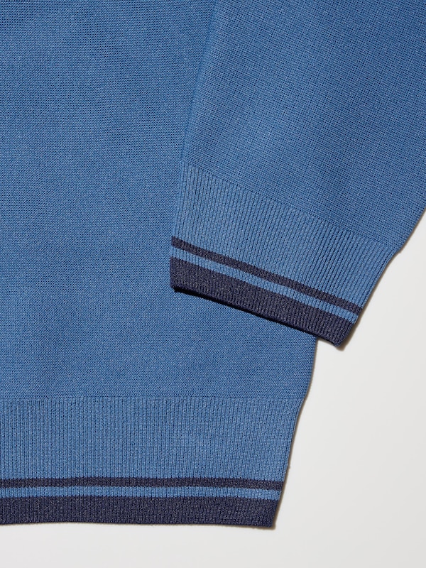 Washable 3D Knit Polo | Long Sleeve